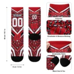 Wisconsin Badgers Socks Customized Leopard Print Red Black Best Selling