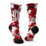 Wisconsin Badgers Socks Customized Woodland Camo Red Best Selling