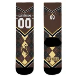 Wyoming Cowboys Socks Customized Argyle Pattern Brown Best Selling