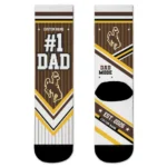 Wyoming Cowboys Socks Customized Pinstripe Chevron Brown White Best Selling