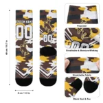 Wyoming Cowboys Socks Customized Woodland Camo Brown Best Selling